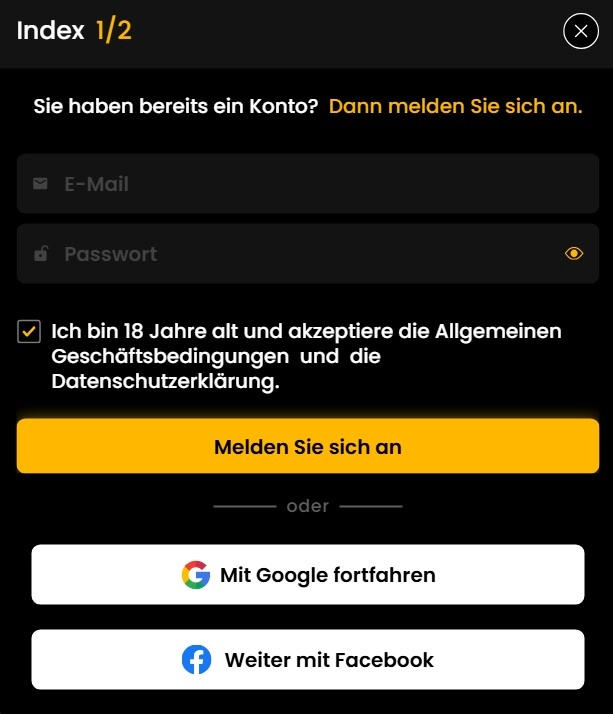 Registrierung und Login