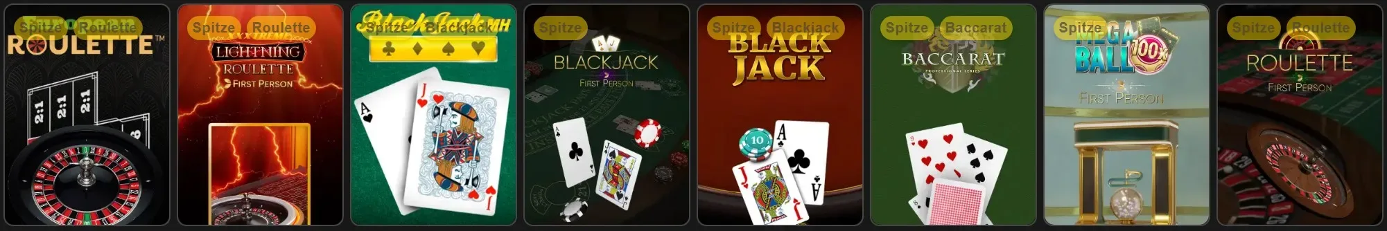 Tischspiele und Instant Games